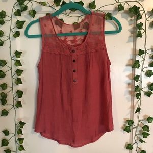 Pink embroidered blouse